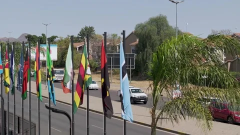 Flags african muta 9 Stock Footage 248817378