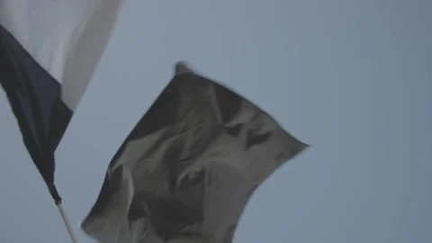Flags in the air 2 Stock Footage 323626064