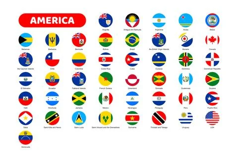 Flags of America Illustrazione stock