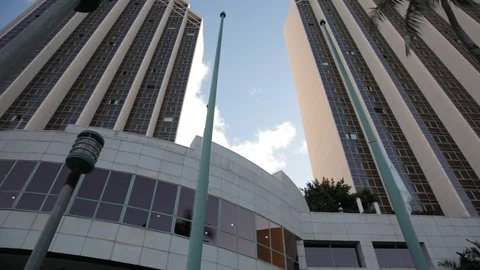 Flags And Buildings Stock Footage 104794879