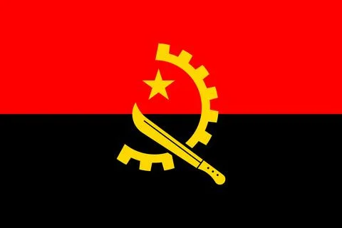 Flags of Angola Stock Illustration