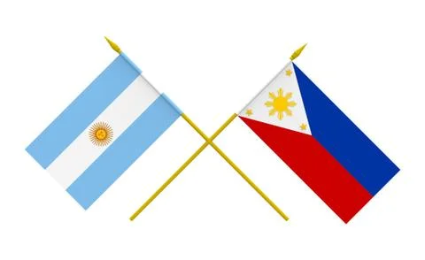 Flags, argentina and philippines Stock Illustration