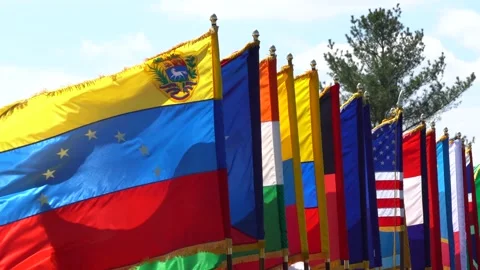 Flags from around the world Video stock 165747783
