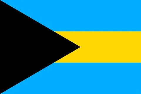 Flags of Bahamas Stock Illustration