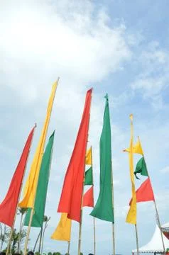 Flags banners Stock Photos