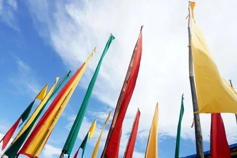Flags banners 库存照片