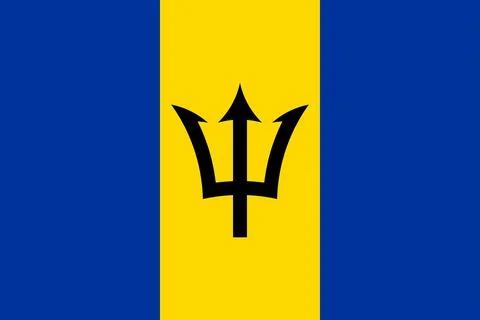 Flags of Barbados Stock Illustration