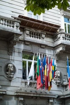 Flags in Bergamo Stock Photos