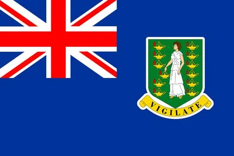 Flags of the British Virgin Islands Stock Illustration