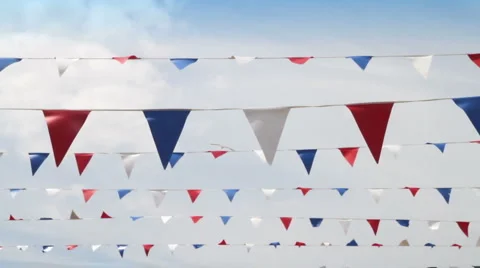Flags Bunting Stock Footage