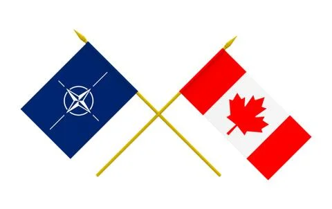 Flags, canada and nato Stock Illustration