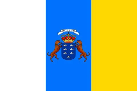 Flags of Canary Islands Stock Illustration