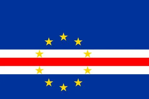 Flags of Cape Verde Stock Illustration