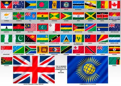 Flags of the Commonwealth of Nations Stock Illustration