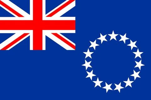 Flags of Cook Islands Stock Illustration