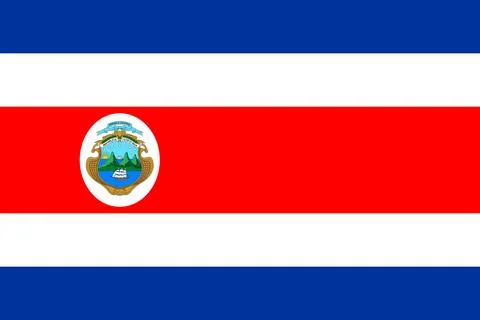 Flags of Costa Rica Stock Illustration