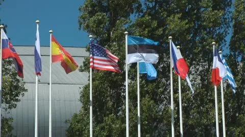 Flags of countries Stock Footage 8946179