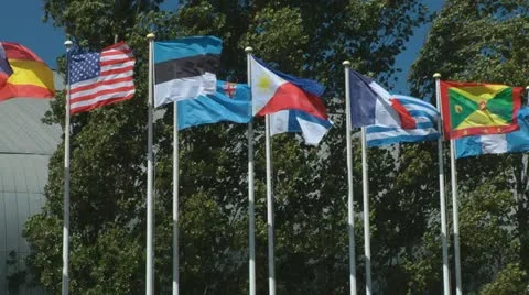 Flags of countries Stock Footage 11218032