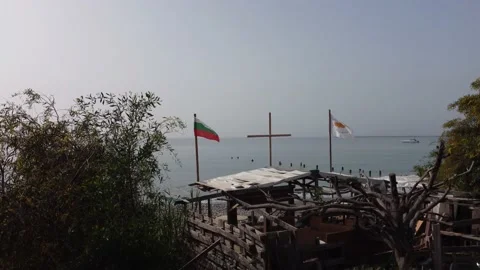 Flags of Cyprus and Bulgaria. Stock Footage 176724148