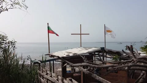Flags of Cyprus and Bulgaria. Video stock 176724161