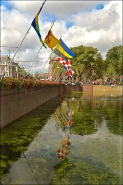 Flags in Den Haag Stock Photos