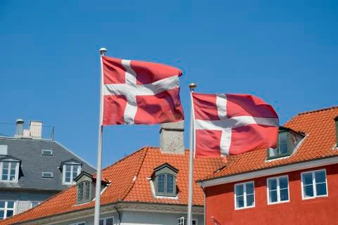 Flags of denmark Stock Photos