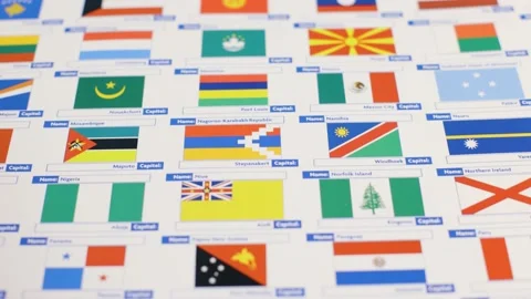 Flags of different countries Video stock 150185799
