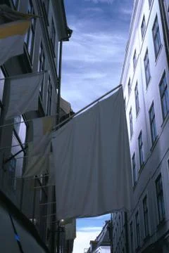 Flags downtown Stock Photos