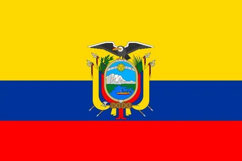 Flags of Ecuador Stock Illustration
