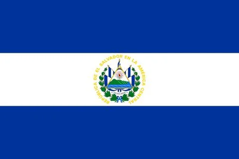 Flags of El Salvador Stock Illustration