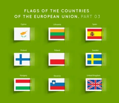 Flags of EU countries Stock Illustration