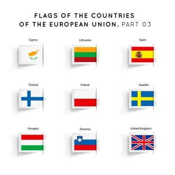 Flags of EU countries Vector Flags of EU countries on a white background. ... Foto stock