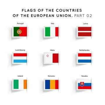 Flags of EU countries Vector Flags of EU countries on a white background. ... Stock Photos