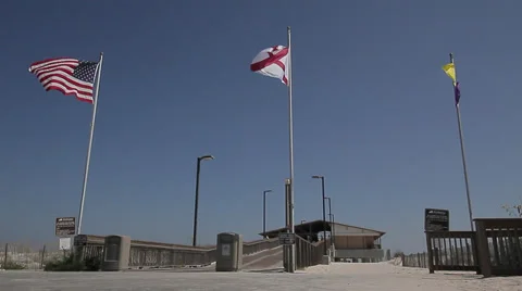 Flags Fluttering In The Wind Stock Footage 36840181