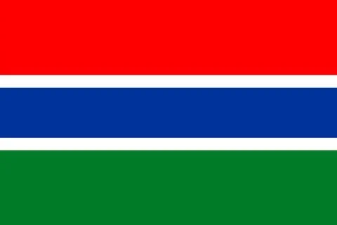 Flags of the Gambia Stock Illustration