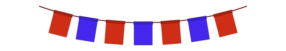Flags Garland Stock Illustration