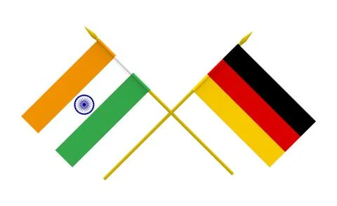 Flags, germany and india Stock Illustration