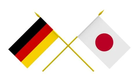 Flags, germany and japan Stock Illustration