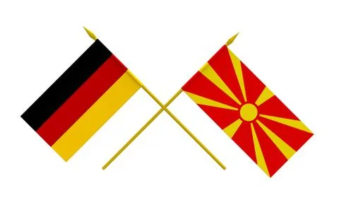 Flags, Germany and Macedonia Stock Illustration