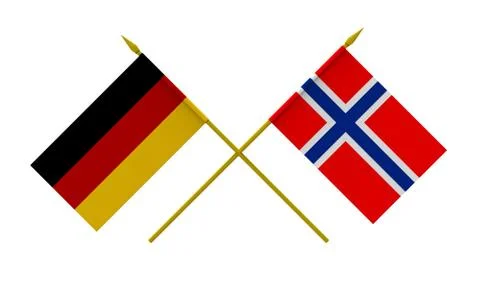 Flags, Germany and Norway Stock Illustration