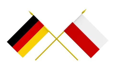 Flags, germany and poland Stock Illustration