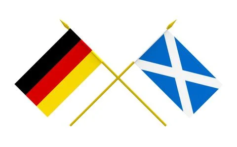 Flags, germany and scotland Stock Illustration