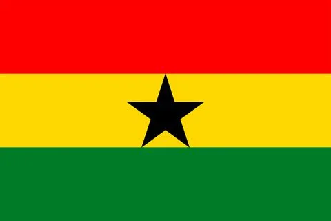 Flags of Ghana Stock Illustration