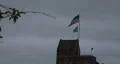 Flags On A Gloomy Day HD Footage