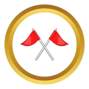 Flags of golf course vector icon Stockillustratie