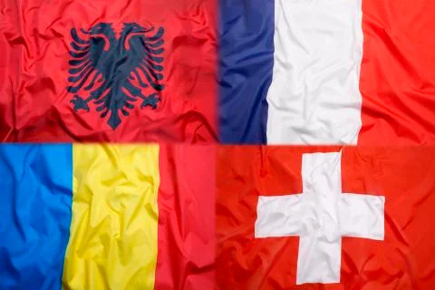 Flags of Group A Stock Photos