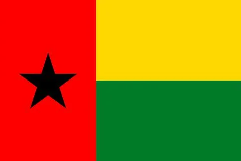 Flags of Guinea-Bissau Stock Illustration