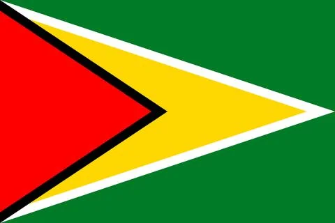 Flags of Guyana Stock Illustration