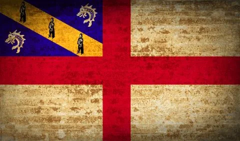 Flags Herm with dirty paper texture. Vector Stock Illustration