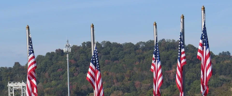 Flags of honor 2 Stock Photos